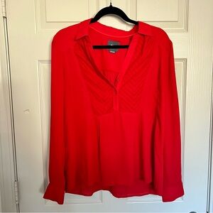 Anthropologie Vibrant Red Women's Blouse